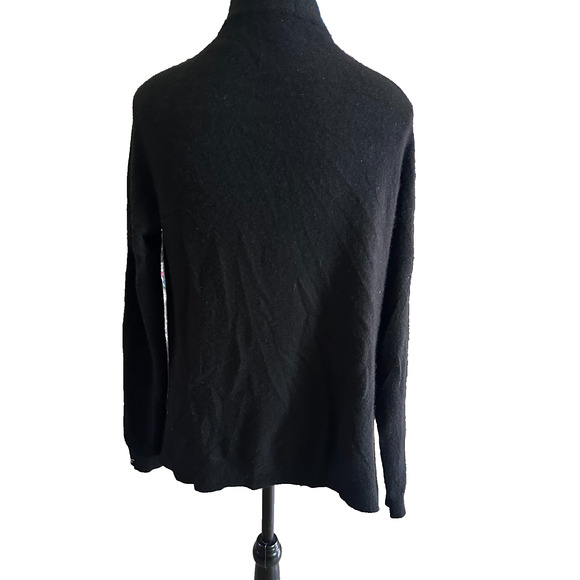 Vince Women’s 100% Cashmere Open Front Drape Cardigan Sweater Black Sz S Luxury - Picture 3 of 6
